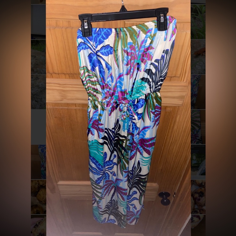 Tropical Print Maxi Dress